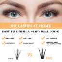 3 x B&Q Lash Clusters 30D 50D-C-9-16MIX LASH Individual 280 Clusters False Eyelash 9-16MIX Lash Clusters Extensions DIY Eyelash Extensions at Home (30D 50D,C-9-16MIX)