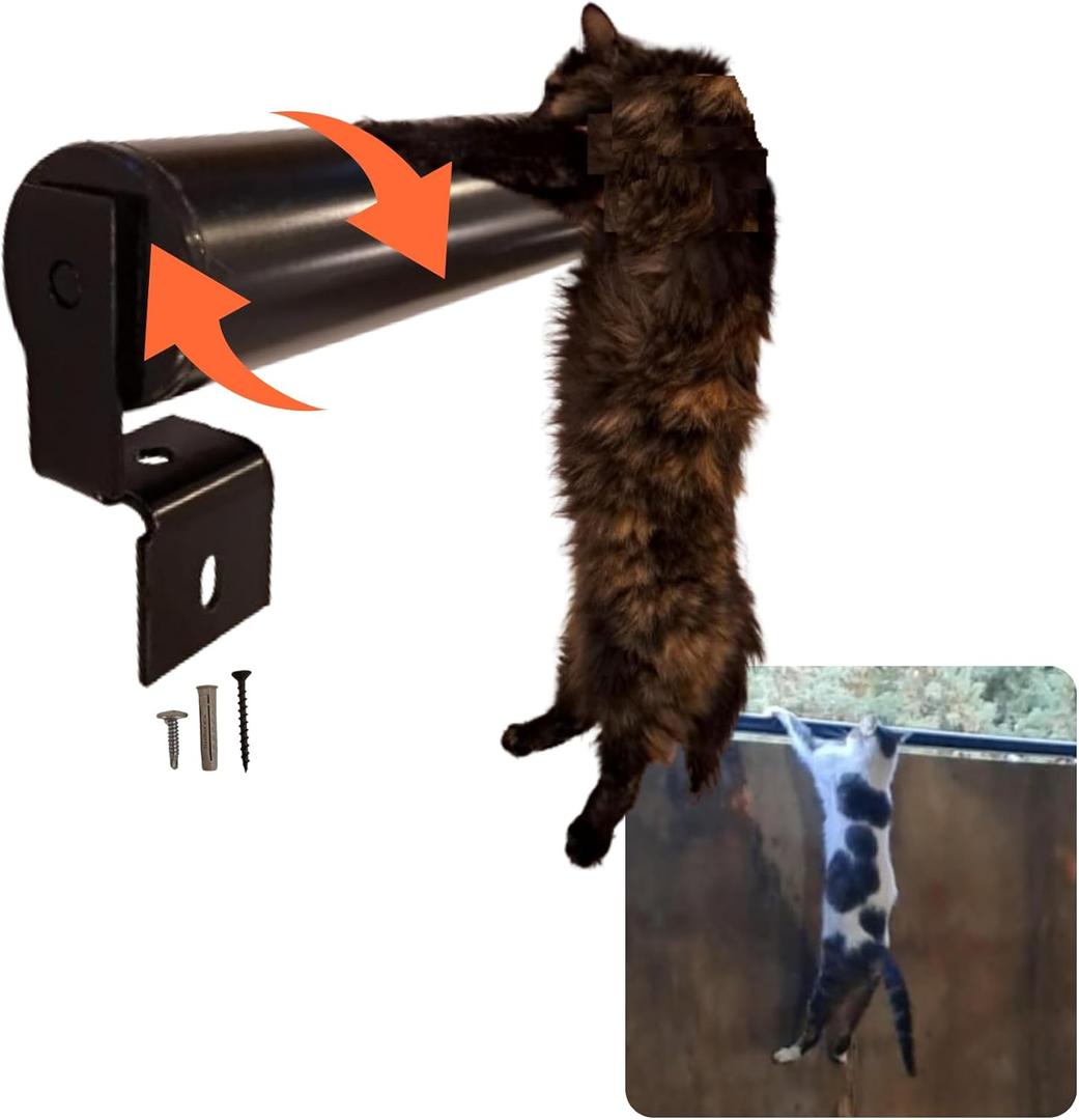 ZIRAO ROLL - Outdoor Cat Anti-Escape Barrier, Quality Cat Protection for Patios and Gardens, Cat Fence, Cat Barrier, 15.6 Ft, 4 Rolls 