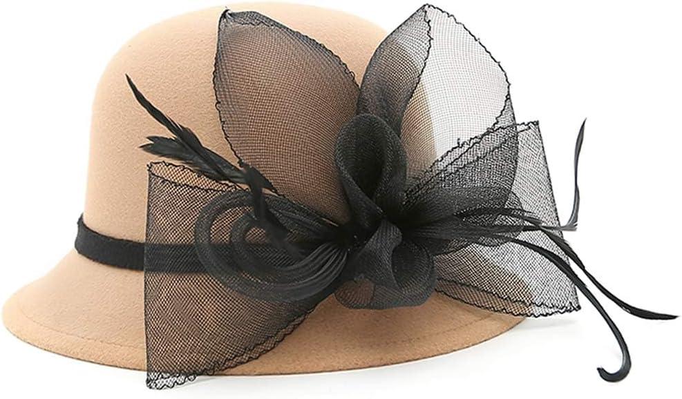 CynKen Women's Kentucky Derby Racing Horse Organza Hat Bucket Hat Bowler Church Wedding Dress Party Occasion Cap