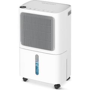 34 Pint Dehumidifier for Basement & Home up to 2500 sq.ft, Smart Humidity Control, Auto Defrost, Quiet Sleep Mode, Drain Hose Included, 3 Modes & 24H Timer