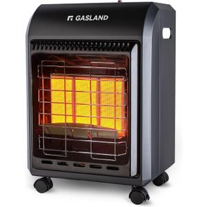 Gasland MHA18BN Propane Radiant heater, 18,000 BTU Warm Area up to 450 sq. ft, Portable LP Gas Heater for Garages, Workshops and Construction Sites, Ultra Quiet Propane Heater with LP Regulator Hose (Black)