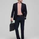 Long Sleeve Shirts for Men Mock Turtleneck Moisture Wicking Business Casual Pullover Undershirts Mens Tee Shirt Top (Pink, L)