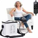 Ice Machine for Knee After Surgery - Programmable Timer Cold Therapy Machine, Portable, Quiet Pump, 12H Cooling, Knee Replacement Recovery System, Cryotherapy Pain Relief & Swelling, Compression Pad