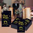 120Pcs New Year Napkins Black Gold Happy New Years Napkins Cheers Cocktail Napkins Decorative Paper Guest Towels for New Years Decorations Holiday Kitchen Birthday Wedding