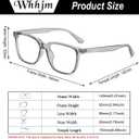 Fashion Blue Light Glasses for Men Ultralight Retro Square Frame Computer Glasses Reduce Eye Strain (Transparent Grey)