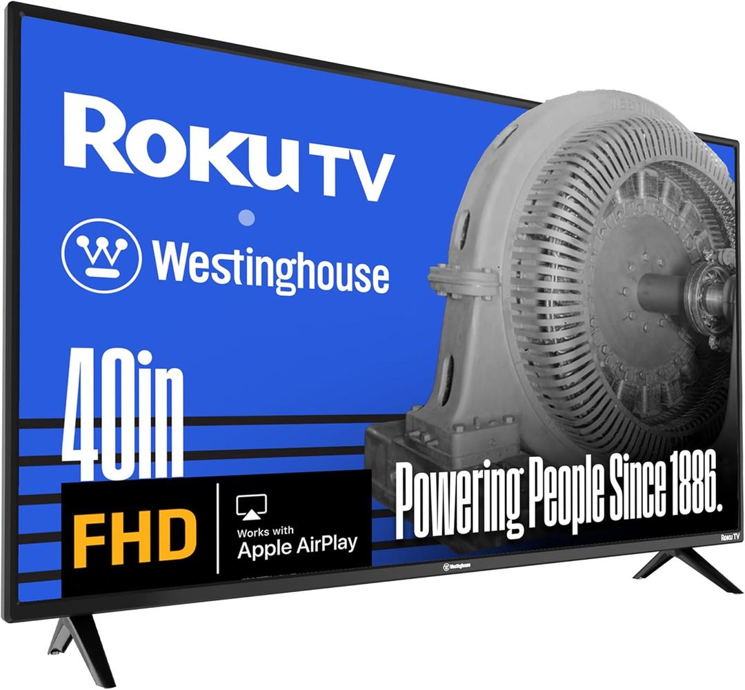 Westinghouse Roku TV - 40 Inch Smart TV, 1080P FHD Television with Wi-Fi Connectivity and Mobile App, Flat Screen, Bluetooth, Compatible with Apple AirPlay, Alexa and Google Assistant