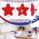 Moxweyeni 12 Pcs Patriotic Star Cabinet Knob Covers, 4th of July Silicone Cabinet Knob Kitchen Decor, Red and Blue American National Decor, Decorative Drawer Knobs for Home & Holiday Party Decoration