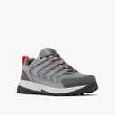 Columbia Mens Strata Trail Low Waterproof 12, Ti Grey Steel, Mountain Red