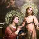 Holy Family (12"x16") Gold Foil - Religious Wall Art Laminated Print Unframed Poster Paper Home Decoration Arte Diseño Piezas Maestras