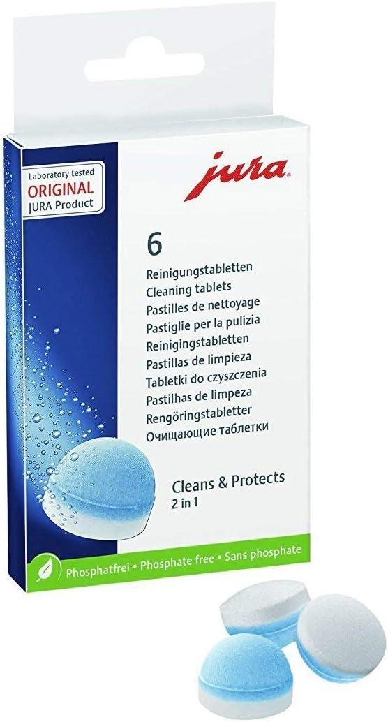 6 x Jura 64308 Cleaning Tablets for all Jura Automatic Coffee Centers, 6-Count