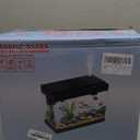 Fish Tank, 2.4 Gallon Fish Aquarium, Fish Tank Starter kit with Smart Humidifier, Temperature Display, 7-Color Lighting, 3 in 1 Quiet Pump with Filteration & Oxygenation & Circulation (Black)