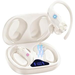 AI Translation Earbuds Real-Time: 166 Languages Audifonos Traductores Inglés Español, 60 Hours Battery - Seamless Translator Headphones for Travel Business Learning, iOS & Android Support Off-White