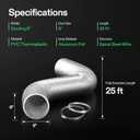 VIVOSUN 6 Inch Flex Air Aluminum Duct for Ventilation, 25 Feet Long Heavy-Duty Multi-Layer Dryer Hose Vent for Heating Cooling Ventilation and Exhaust, 2 Clamps Included