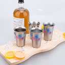 TJ Stainless Steel Metal Cups, Color Changing Stainless Steel Drinking Cups, Reusable Party Cup, Set of 1, 5 oz