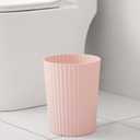 JiatuA Small Bathroom Trash Can Plastic Wastebasket Garbage Can Pink 2 Pack | Sturdy Stylish Decor Round Garbage Container Bin for Kitchen, Bedroom, Home Office, College Dorm Essentials