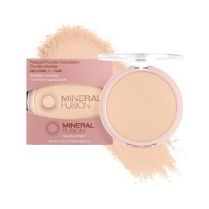 Mineral Fusion Pressed Powder Foundation, Neutral 1 - Fair Skin w/Peachy Undertones, Age Defying Foundation Makeup with Matte Finish, Talc Free Face Powder, Hypoallergenic, Cruelty-Free, 0.32 Oz