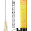 Mimosa Tower, 100oz/3L Drink Tower Dispenser with Ice Tube and LED Light, Tabletop Beer Dispenser (1pc)