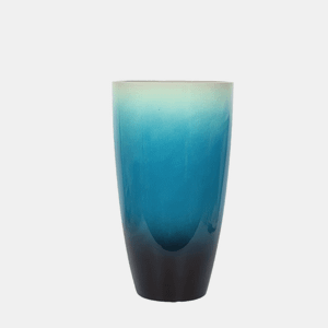 2 Blue Garden Pots 21in High