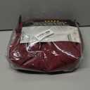 Biscaynebay Wrap Around Bed Skirts for Queen Beds 17" Long Drop, Burgundy Adjustable Elastic Dust Ruffles Easy Fit Wrinkle & Fade Resistant Silky Luxurious Fabric Solid Machine Washable