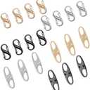 Pack of 2, Phinus Lock Combo, Total 21PCS Clips Anti-Theft, Locks Anti-Theft for Luggage, Clothing, Backpacks, Boots, Purses, Travel Outdoor Sports(Black, Silver, Gold)