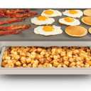 bella 12" x 22" Electric Griddle with Warming Tray, EverGood Ceramic Nonstick Coating & Removable Temperature Probe, Dishwasher-Safe Drip Tray & Cool Touch Handles, 1500 Watt, Oatmilk