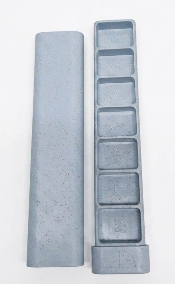 Eco-Friendly Wheat Straw 7-Day Sliding Pill Organizer