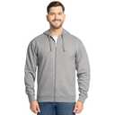 Fruit of the Loom Men's Eversoft Fleece Sweatshirts & Hoodies, Moisture Wicking & Breathable, Full Zip-Grey Heather, Medium