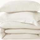 Premium Long-Staple Cotton Sateen Sheet Set, Soft and Breathable Bed Sheets with Fitted Sheet (White, Queen)