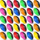 Jerify 30 Pack Mini Footballs Bulk 5 Inch Spiral Foam Football Small Soft Sports Toy for Indoor Outdoor Kids Foot Ball Play Game Foot Ball Party Supplies (Red, Yellow, Blue, Pink, Orange, Green)