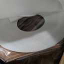 24" Low Profile Flush Mount Wood Fandelier Ceiling Fan with Light