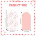 Tegeme 2 Set Pink Floral Arch Cover 7.2ft 6.6ft Party Stretchy Backdrop Cover for Wedding Birthday Tea Party Bridal Showers, Baby Showers Ceremony Banquet Decor