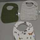 Little Unicorn Muslin Baby Bibs | Adjustable as Baby Grows | Soft Absorbent Muslin Fabric | For Eating, Drooling, Teething (Forest Friends)