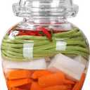 2.5 Liter Pickle Jar Glass Jar with Lid, Fermentation Kit with Water Seal Airlock Lid, Canning Jar for Pickles, Kimchi, Sauerkraut, Kombucha, Paocai