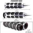 DREAMIZER Universal Motorcycle Hand Grips with Black Non-Slip Rubber for Harley Honda Yamaha Suzuki Kawasaki