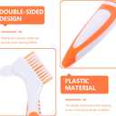 POPETPOP Turtle Shell Cleaning Brush Double-Sided Design with Flexible Bristles for Effective Mud and Dirt Removal on Aquatic Tortoise Shells and Aquarium Pets 6.29X1.96X0.59In