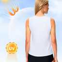 Viodia High Neck Tankini Tops for Women Modest Swim Shirts with Bra Swimsuits Tank Only Bathing Suit Top No Bottom (White, XXL)