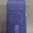 SURITCH for iPhone 15 Pro Max Case with Magnetic Camera Slide Cover and Adjustable Kickstand, Compatible with MagSafe, Shockproof Bumper Case Slim Protective Cover 6.7 Inch, Starlight Blue