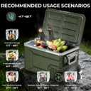 12V Car Refrigerator, 68 Quart (64L) Electric Cooler for Car, Green