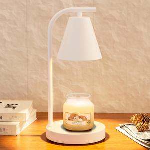 Hong-in White Candle Warmer, Candle Warmer Lamp with TimerElectric Candle Lamp Warmer for Scented Wax with 2 BulbsHouse Warming Gifts New Home&Gifts for Women, Candle Lamp for Jar Candles