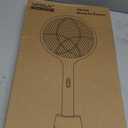 YISSVIC Electric Fly Swatter 4000V Bug Zapper Racket Dual Modes Mosquito Killer with Purple Mosquito Light Rechargeable for Indoor Home Office Backyard Patio Camping (Black-1 Pack)