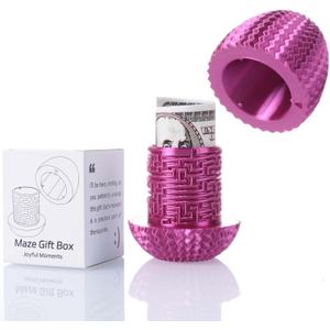 2026 Creative Gift Box: Easter Egg Mystery Puzzle with Hidden Compartment, Reusable Brain Teaser Game for Adults & Kids, Money Gift Ideas for Birthday Christmas Party Celebration (Purple)