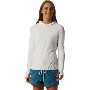 Mountain Hardwear Women's Crater Lake Long Sleeve Hoody for Hiking, Camping, Backpacking, and Casual Wear (Fogbank), X
