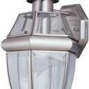 Generation Lighting 8038-965 Lancaster Traditional One - Light Outdoor Wall Lantern Outside Fixture, Antique Brushed Nickel Finish, 1-Light, cETL Listed, Safety Rated for Wet Locations