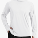 UPF 50+ Fishing Shirts for Men - Long Sleeve UV Sun Protection Hoodie Lightweight Rash Guard for Hiking Running Athletic L