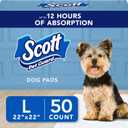 Scott Pet Guard Dog Pads - Size Large - 22" x 22" - 50 Pack of Pet Pads