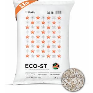 Eco-St Ice Melt Safe For Concrete - Fast Acting - Pet Safe Anti-Corrosion Snow Melt - Effective at -30 (33lb)