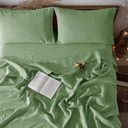 LBR02M 100% Linen Sheet Set King Size,Bed Sheets 4 Piece Sets,Solid Color Natural Flax Bed Sheets Soft Breathable Bedding,16" Deep Pocket,All Season (King, Rust)