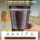 Conical Burr Coffee Grinder Electric, Espresso Coffee Bean Grinder for Home Use Adjustable 48 Grind Settings, 35s Precision Timer, Stainless Steel, Anti-Static for Pour Over/Drip/French Press