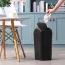 Hoolerry 8 Pcs 3 Gallon/12 Liter Small Trash Can, Black
