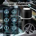 Electric Travel Kettle,12V/24V Car Coffee Warmer Kettle,Portable Hot Water Boiler,Small Hot Water Heater with Built-in Magnetic Induction Stirring
